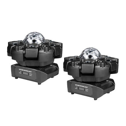 Moving Head Dj Lights for Parties, Stage Light 6-in-1 LED RGBW 6 Arms DJ Lights for Parties Support DMX-512 & Sound Activated, Stage Light for Party