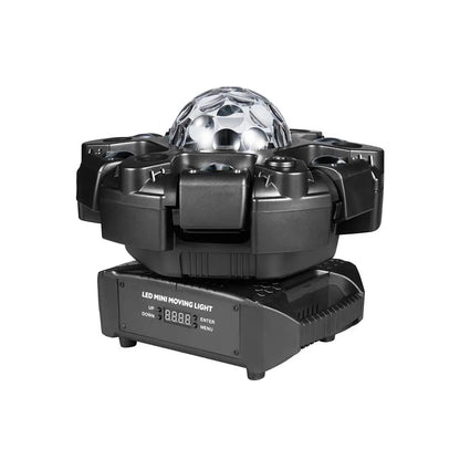 Moving Head Dj Lights for Parties, Stage Light 6-in-1 LED RGBW 6 Arms DJ Lights for Parties Support DMX-512 & Sound Activated, Stage Light for Party