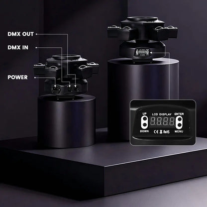 Moving Head Dj Lights for Parties, Stage Light 6-in-1 LED RGBW 6 Arms DJ Lights for Parties Support DMX-512 & Sound Activated, Stage Light for Party